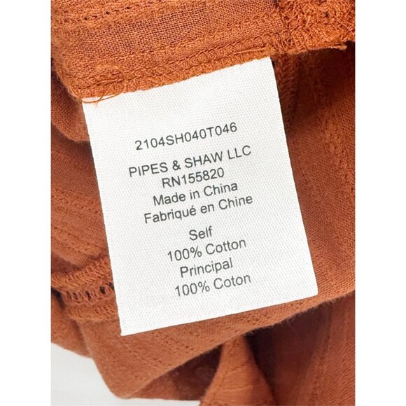 Veronica Beard Aira Ruffle Top in Rust 4 - Picture 5 of 9